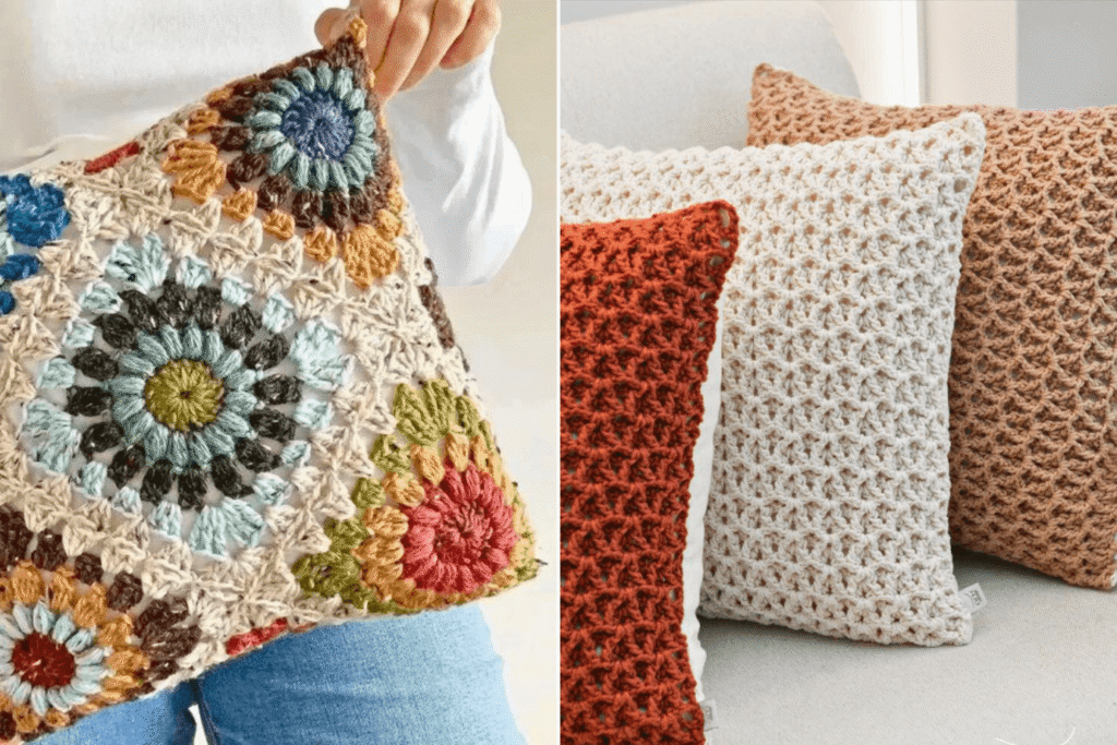 Capas para Almofadas de crochê