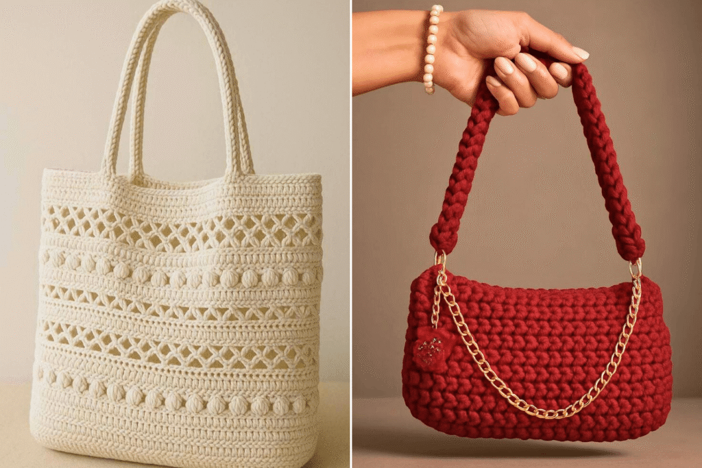 Ecobags e bolsas de crochê
